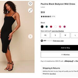 Sexy, Lulus Paulina Black Bodycon Midi Dress, Formal, cocktail